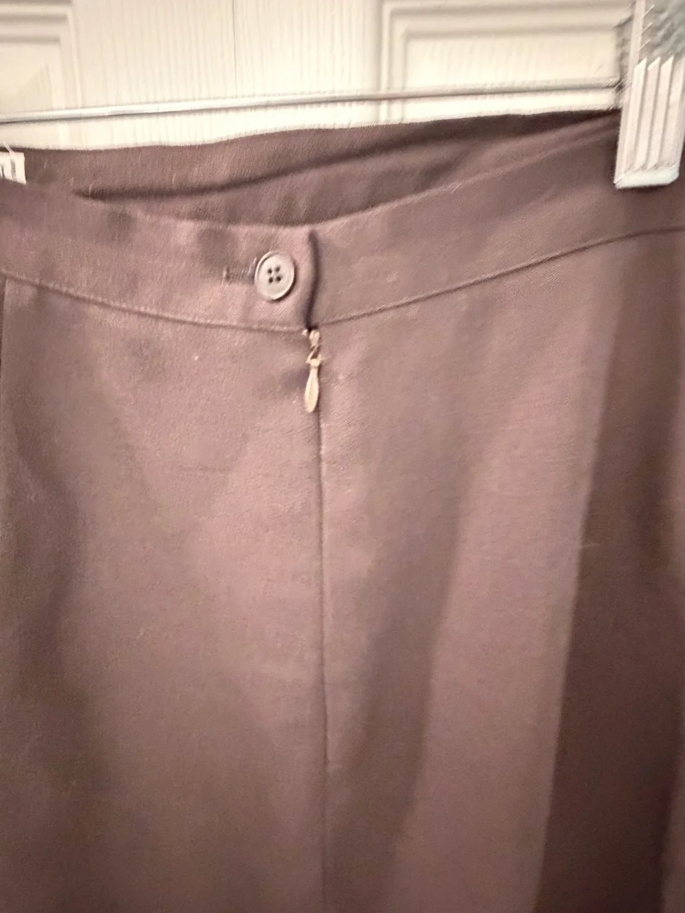 Giorgio Armani Le Collezioni Vintage Brown Wool Pencil Skirt Size 14 Made Italy